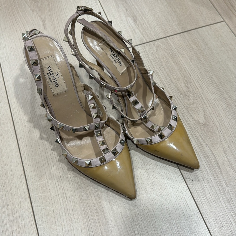 VALENTINO GARAVANI RKSTUD HEELS SHOES 37.5 - Picture 10 of 10